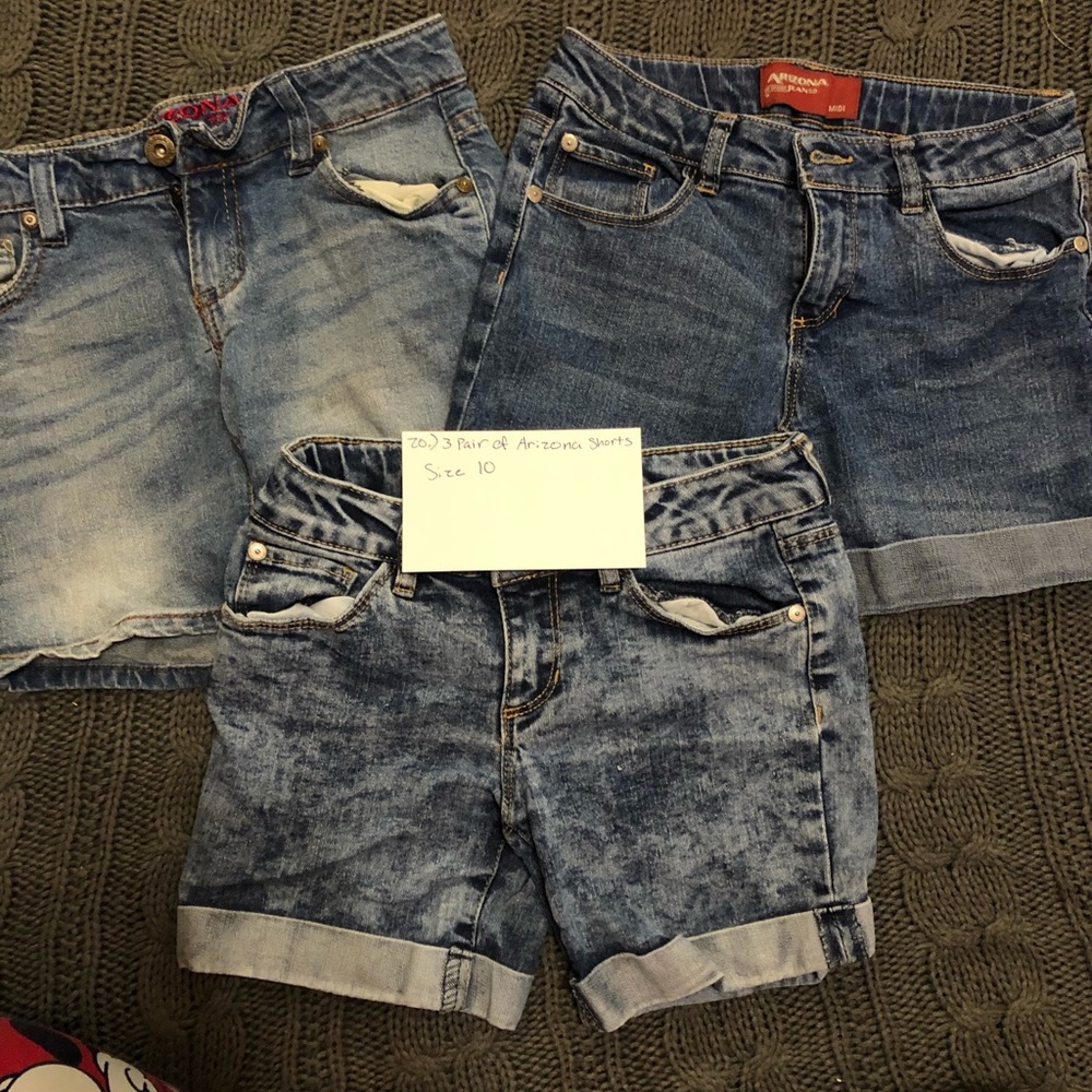 3 Pairs of Arizona Size 10 Jean Shorts Like New!